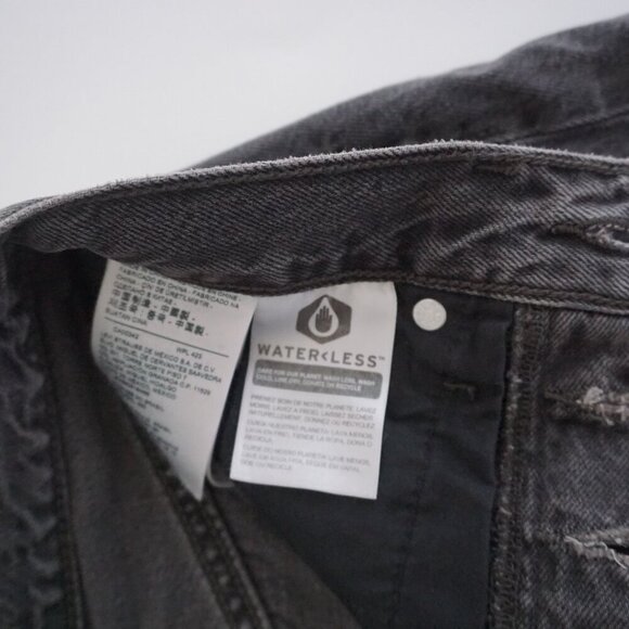 Levi's Premium Black Faded Rib Cage Mini Denim Skirt Size 27 - Picture 8 of 13